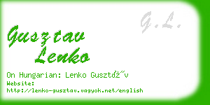 gusztav lenko business card